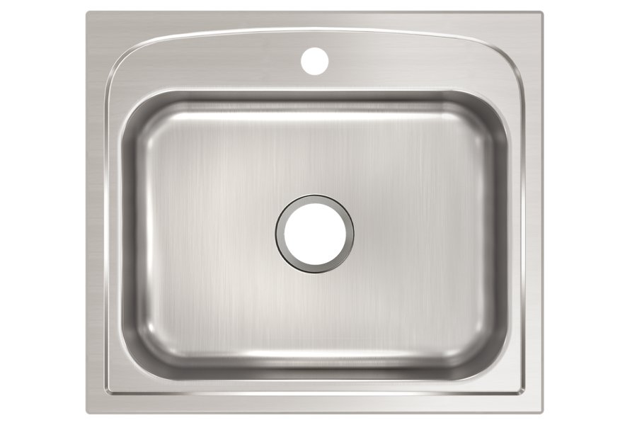 Pergola™ Stainless Steel 25" x 22" x 6" 1-Hole Single Bowl Drop-in ADA Sink