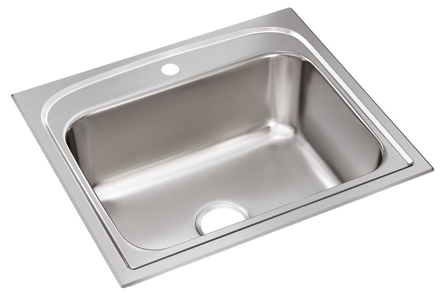 Pergola™ Stainless Steel 25" x 22" x 9-1/8" 1-Hole Single Bowl Drop-in Sink