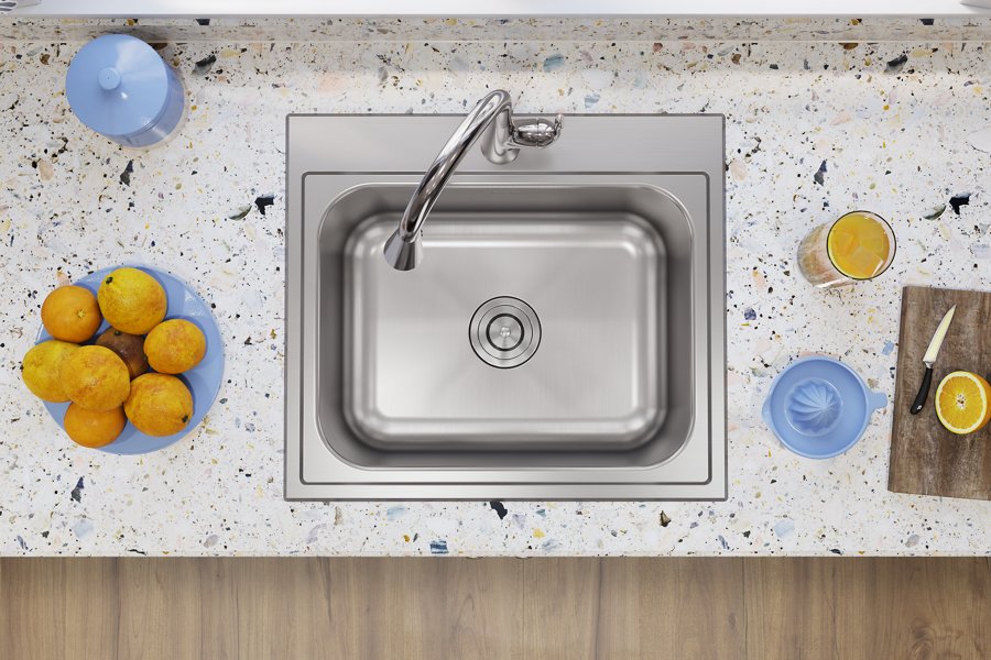 Parkway™ 25" x 22" x 9" Stainless Steel 1-Hole Single Bowl Drop-in Sink