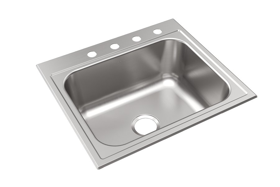 Parkway™ 25" x 22" x 9" Stainless Steel 4-Hole Single Bowl Drop-in Sink