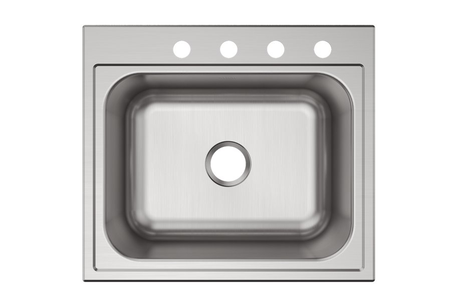 Parkway™ 25" x 22" x 9" Stainless Steel 4-Hole Single Bowl Drop-in Sink