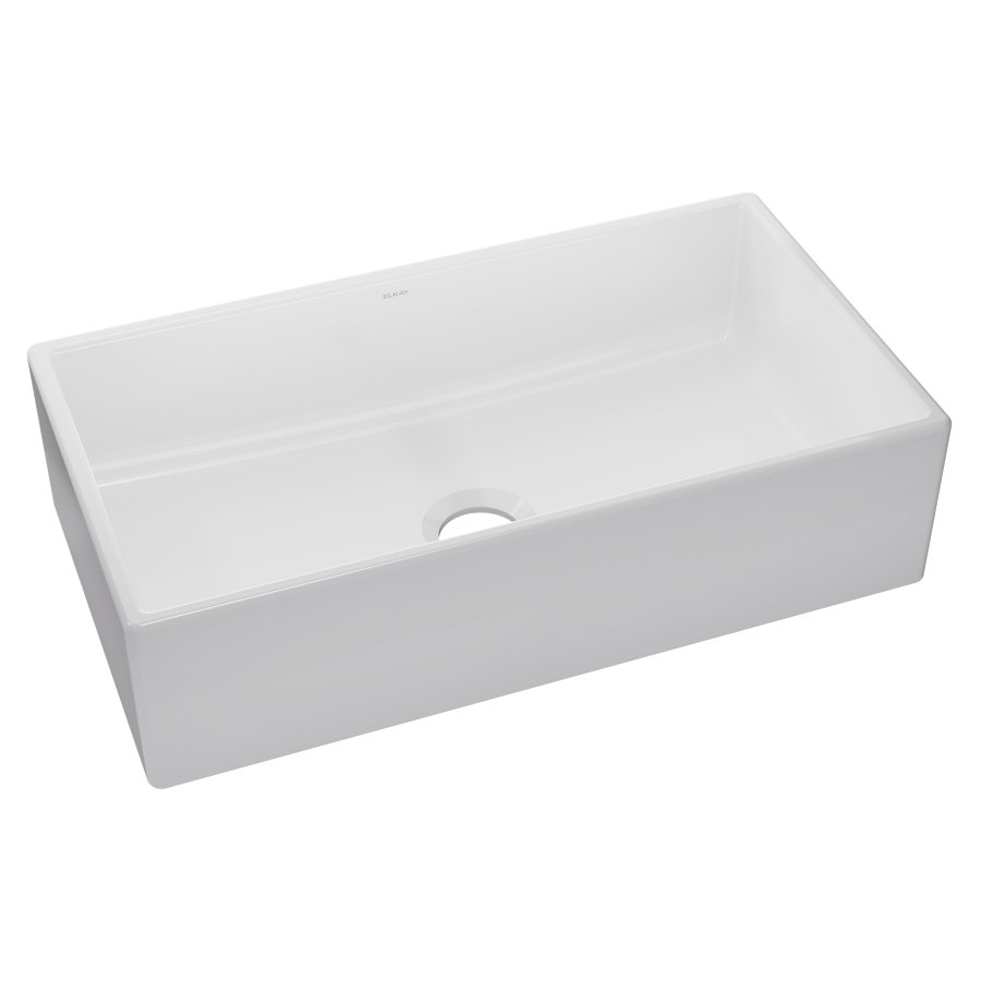 Burnham™ Fireclay 33" x 18" x 7-11/16" Single Bowl Undermount Farmhouse Sink White