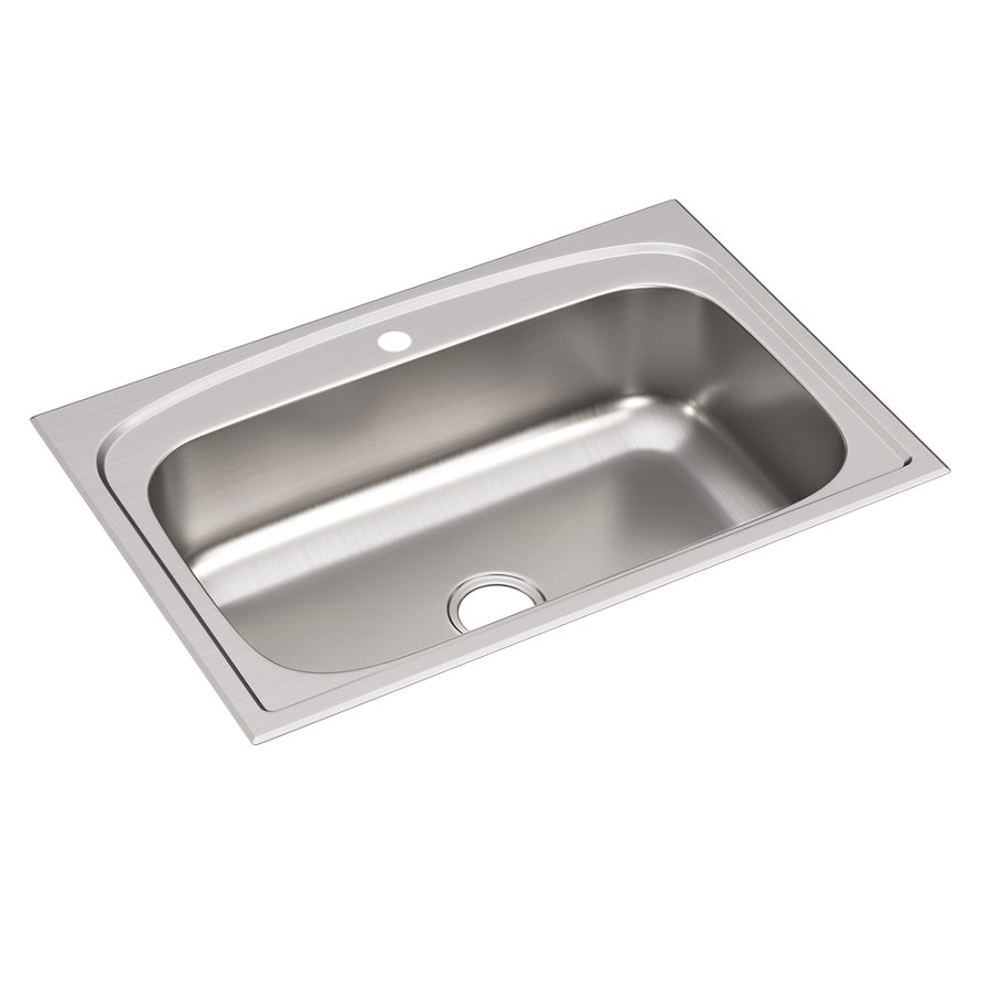Pergola™ Stainless Steel 33" x 22" x 9" 1-Hole Single Bowl Drop-in Sink