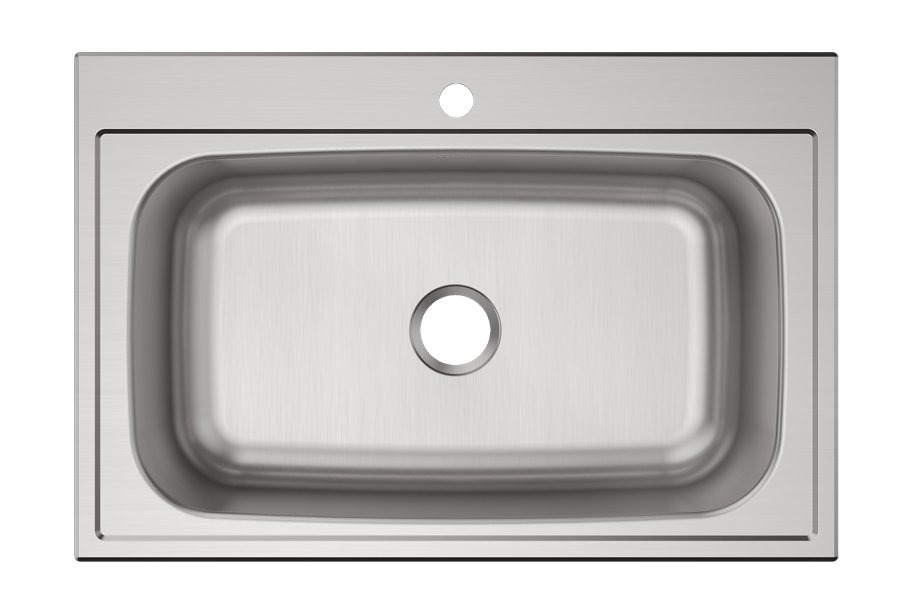 Parkway™ 33" x 22" x 9" Stainless Steel 1-Hole Single Bowl Drop-in Sink