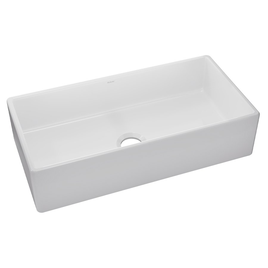 Burnham™ Fireclay 36" x 18" x 7-11/16" Single Bowl Undermount Farmhouse Sink White