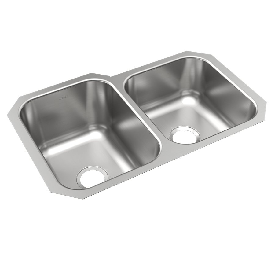 Stainless Steel 31-3/4" x 20-1/2" x 10" Double Bowl Undermount Sink