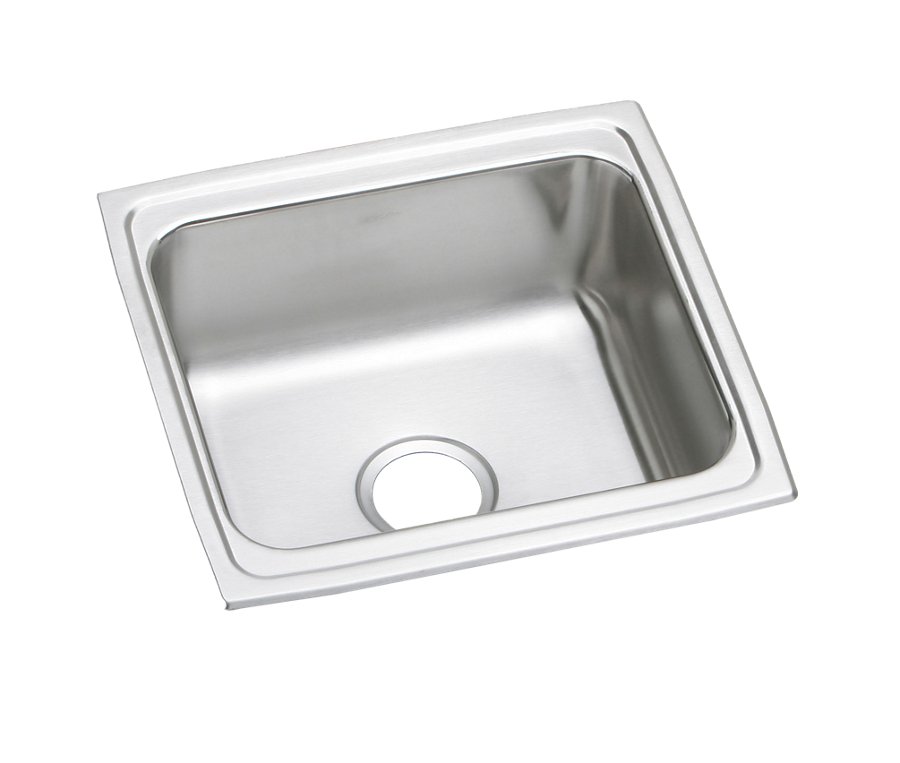 Lustertone® Classic Stainless Steel 19" x 18" x 7-5/8" Single Bowl Drop-in Sink with Perfect Drain®