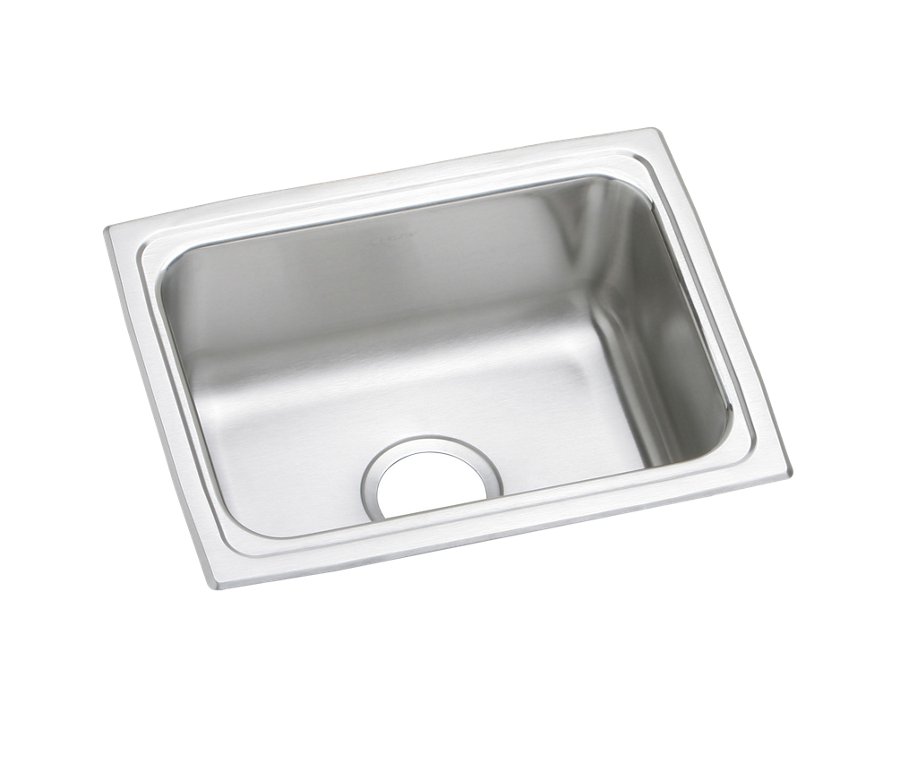 Lustertone® Classic Stainless Steel 25" x 19-1/2" x 6-1/2" Single Bowl Drop-in ADA Sink