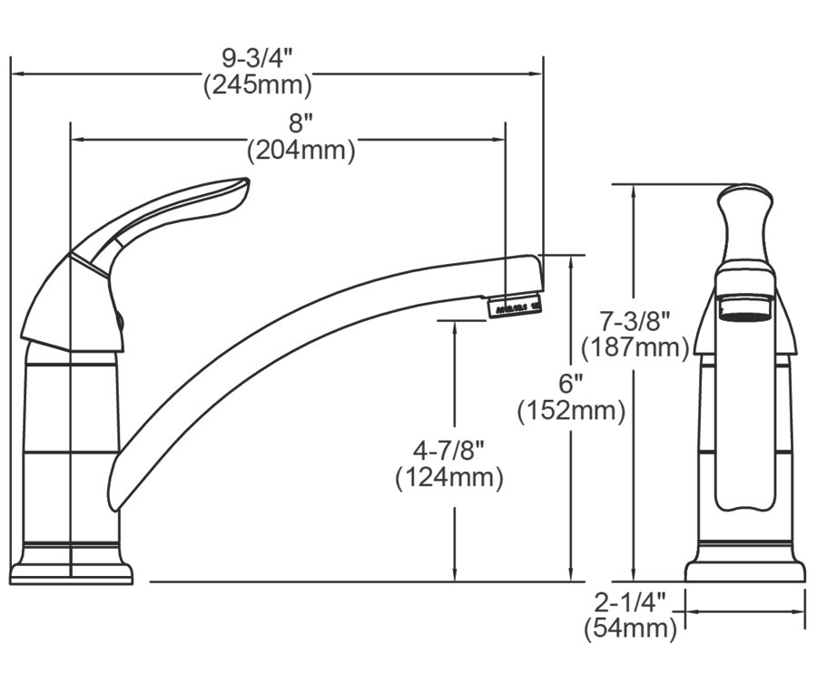 Everyday Single Hole Deck Mount Kitchen Faucet with Lever Handle Chrome
