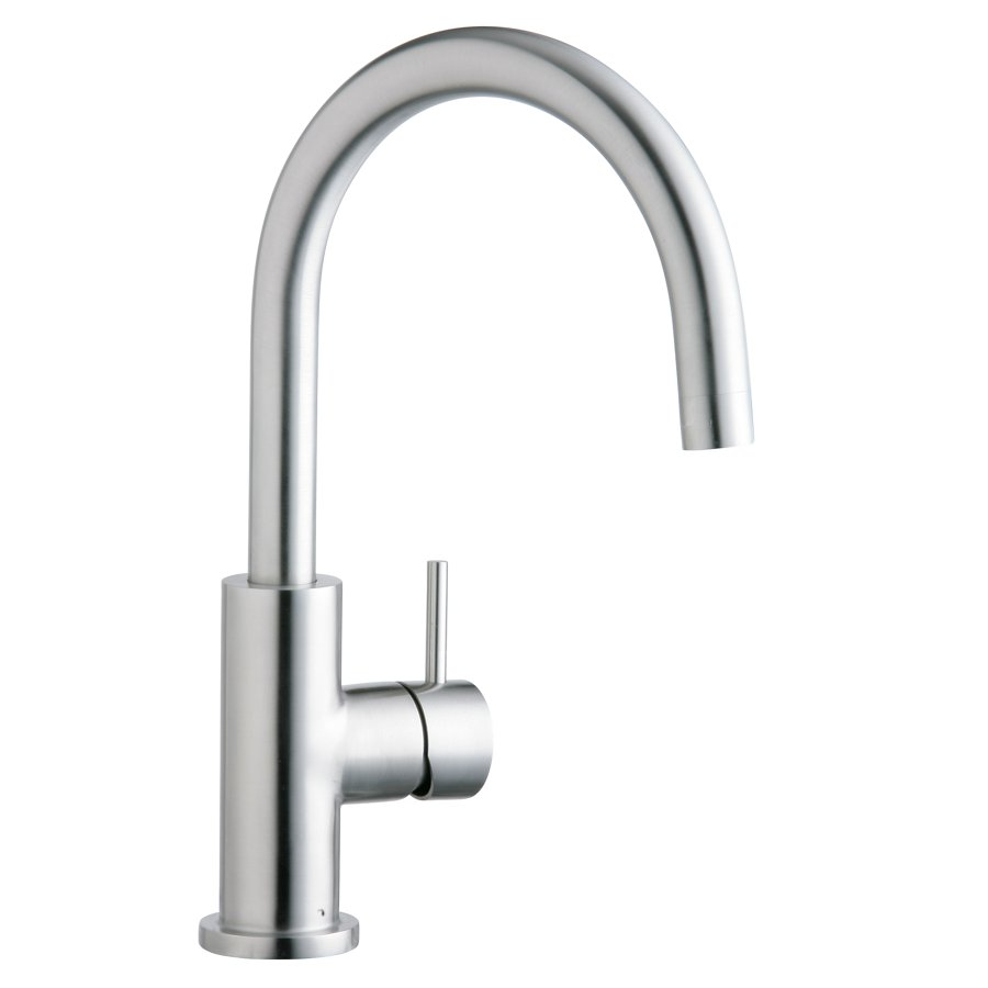 Allure Single Hole Kitchen Faucet with Lever Handle Satin Stainless Steel