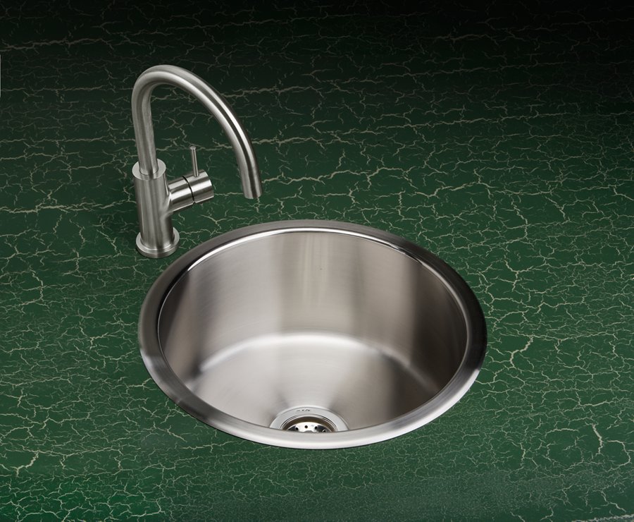 Allure Single Hole Kitchen Faucet with Lever Handle Satin Stainless Steel