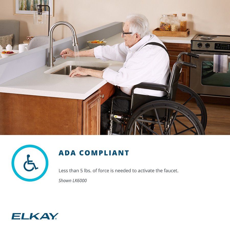Avado® Single Hole Kitchen Faucet with Semi-professional Spout and Forward Only Lever Handle
