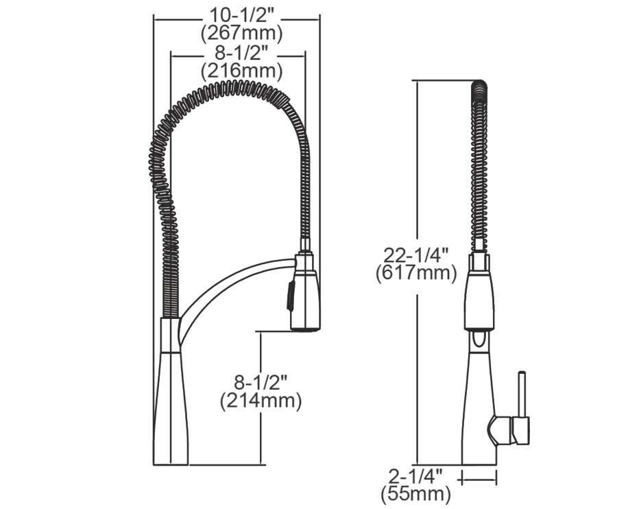 Avado® Single Hole Kitchen Faucet with Semi-professional Spout Forward Only Lever Handle