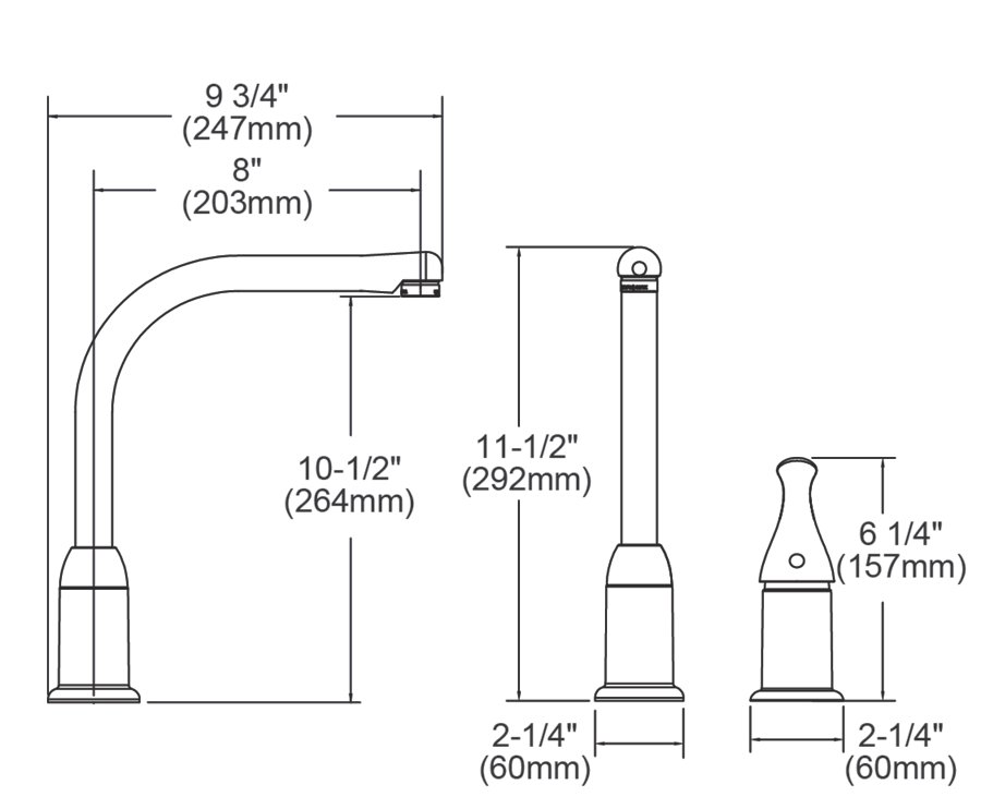 Everyday Kitchen Faucet with Remote Lever Handle Restricted Spout Chrome