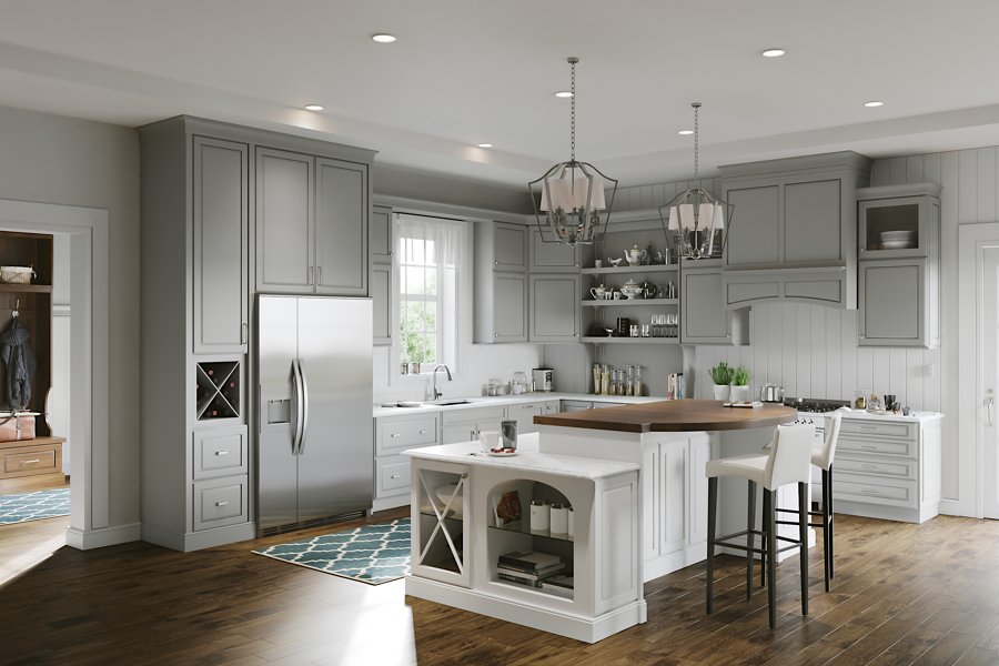 Gourmet Single Hole Kitchen Faucet with Pull-down Spray and Forward Only Lever Handle