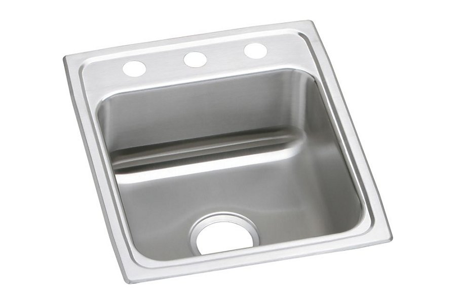 Lustertone® Classic Stainless Steel 15" x 22" x 7-5/8" Single Bowl Drop-in Sink