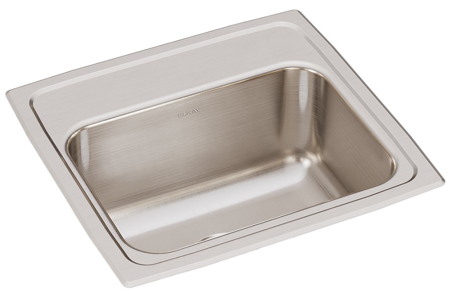 Lustertone® Classic Stainless Steel 17" x 16" x 7-5/8" Single Bowl Drop-in Sink