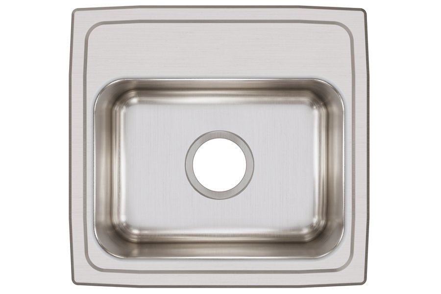 Lustertone® Classic Stainless Steel 17" x 16" x 7-5/8" Single Bowl Drop-in Sink