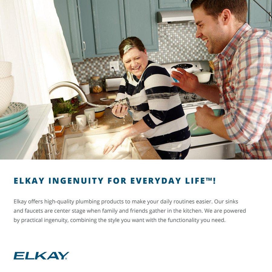 Lustertone® Classic Stainless Steel 17" x 16" x 7-5/8" 1-Hole Single Bowl Drop-in Sink + Faucet Kit