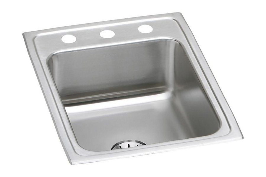 Lustertone® Classic Stainless Steel 17" x 22" x 7-5/8" Single Bowl Drop-in Sink with Perfect Drain®