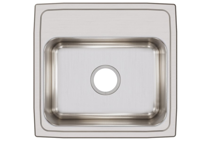 Lustertone® Classic Stainless Steel 19" x 18" x 7-5/8" Single Bowl Drop-in Sink