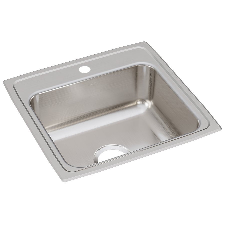 Lustertone® Classic Stainless Steel 19-1/2" x 19" x 7-1/2" Single Bowl Drop-in Sink