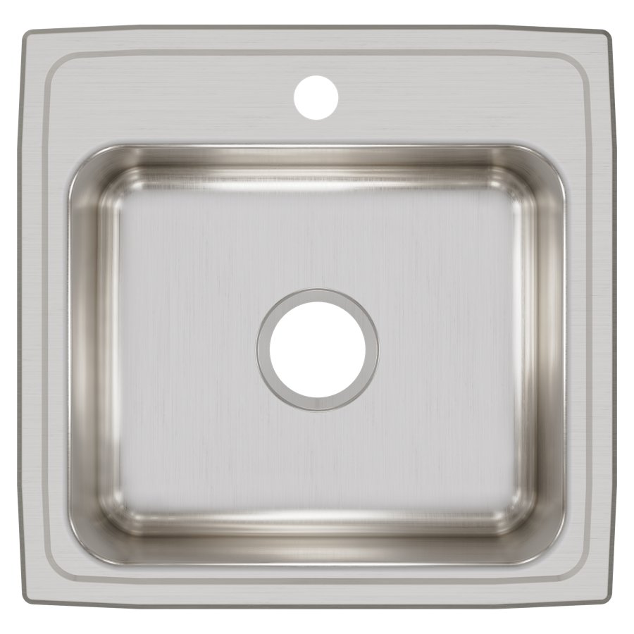 Lustertone® Classic Stainless Steel 19-1/2" x 19" x 7-1/2" Single Bowl Drop-in Sink