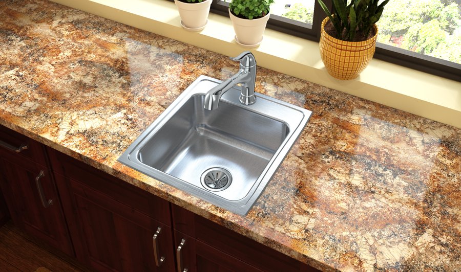 Lustertone® Classic Stainless Steel 19-1/2" x 22" x 7-5/8" Single Bowl Drop-in Sink