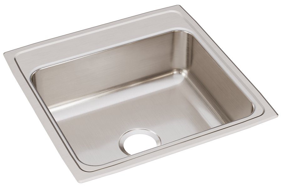 Lustertone® Classic Stainless Steel 22" x 22" x 7-5/8" Single Bowl Drop-in Sink
