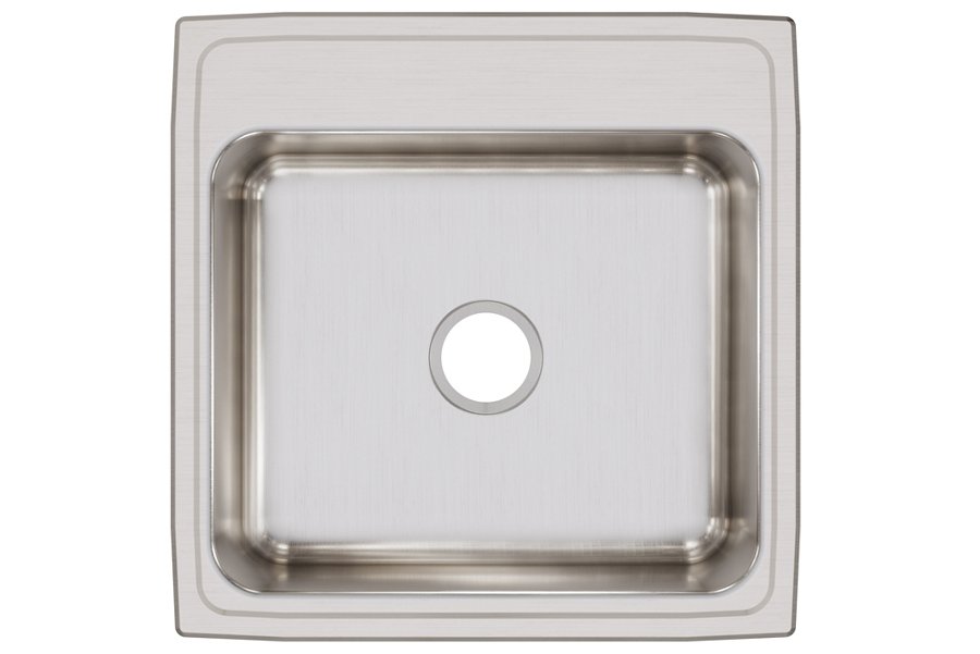 Lustertone® Classic Stainless Steel 22" x 22" x 7-5/8" Single Bowl Drop-in Sink