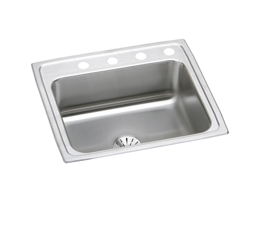 Lustertone® Classic Stainless Steel 25" x 21-1/4" x 7-7/8" Single Bowl Drop-in Sink with Perfect Drain®