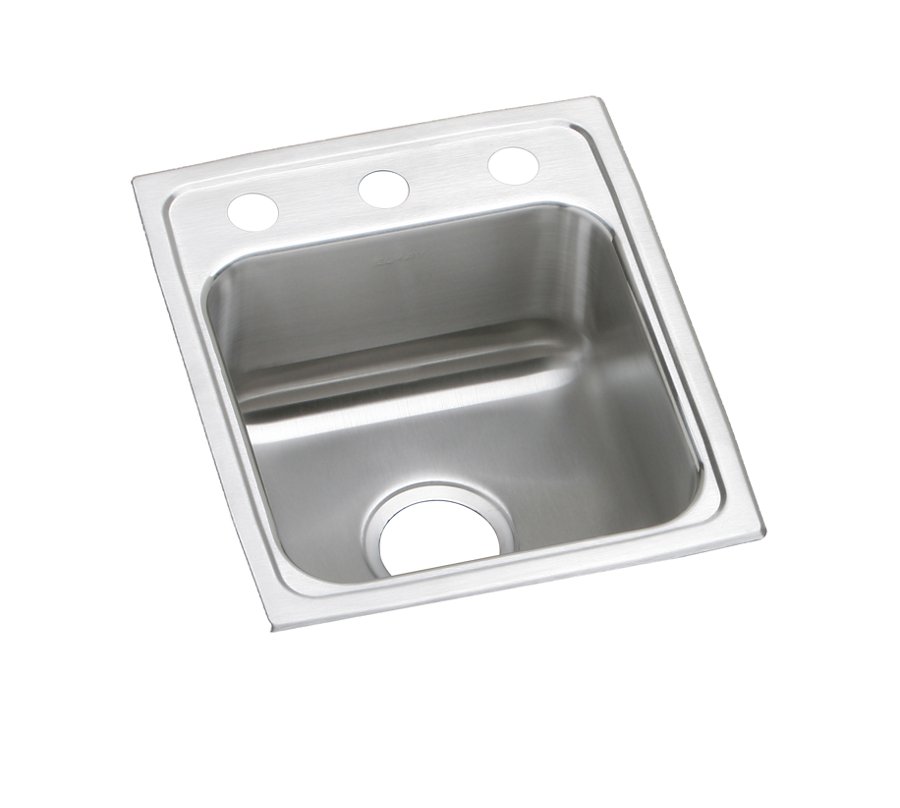 Lustertone® Classic Stainless Steel 13" x 16" x 6-1/2" Single Bowl Drop-in ADA Sink