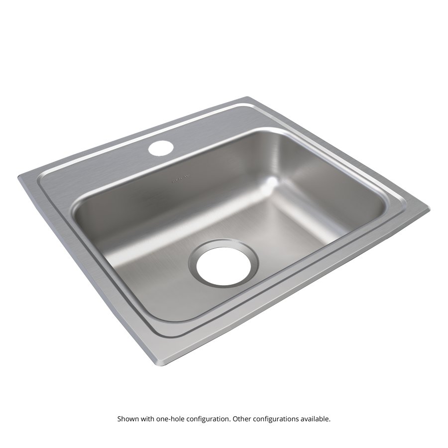 Lustertone® Classic Stainless Steel 19" x 18" x 5-1/2" Single Bowl Drop-in ADA Sink