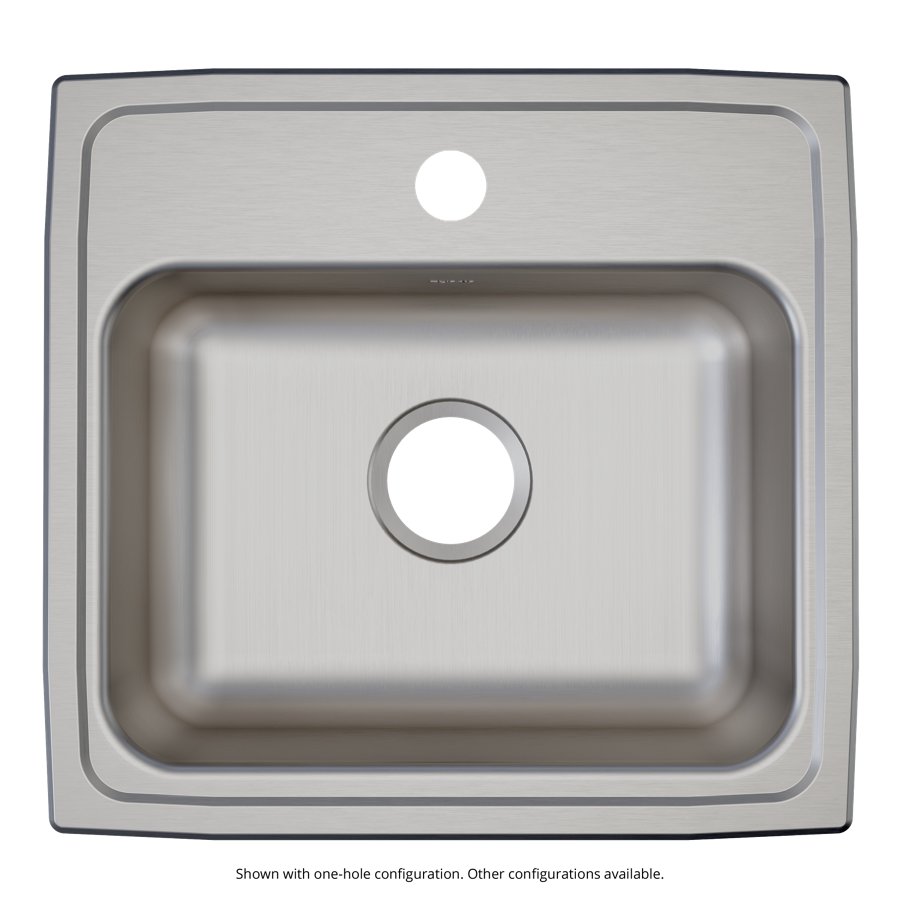 Lustertone® Classic Stainless Steel 19" x 18" x 5-1/2" Single Bowl Drop-in ADA Sink