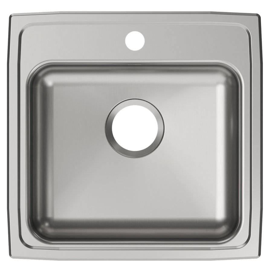 Lustertone® Classic Stainless Steel 19-1/2" x 19" x 5" Single Bowl Drop-in ADA Sink