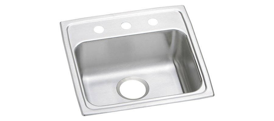 Lustertone® Classic Stainless Steel 19-1/2" x 19" x 5-1/2" Single Bowl Drop-in ADA Sink