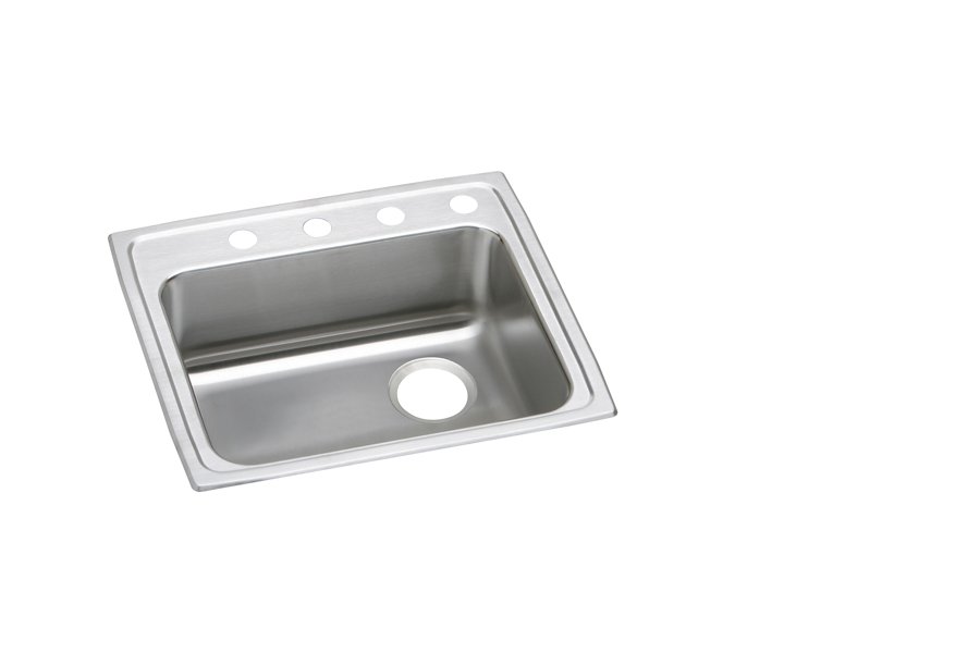 Lustertone® Classic Stainless Steel 22" x 19-1/2" x 6-1/2" Single Bowl Drop-in ADA Sink w/Right Drain