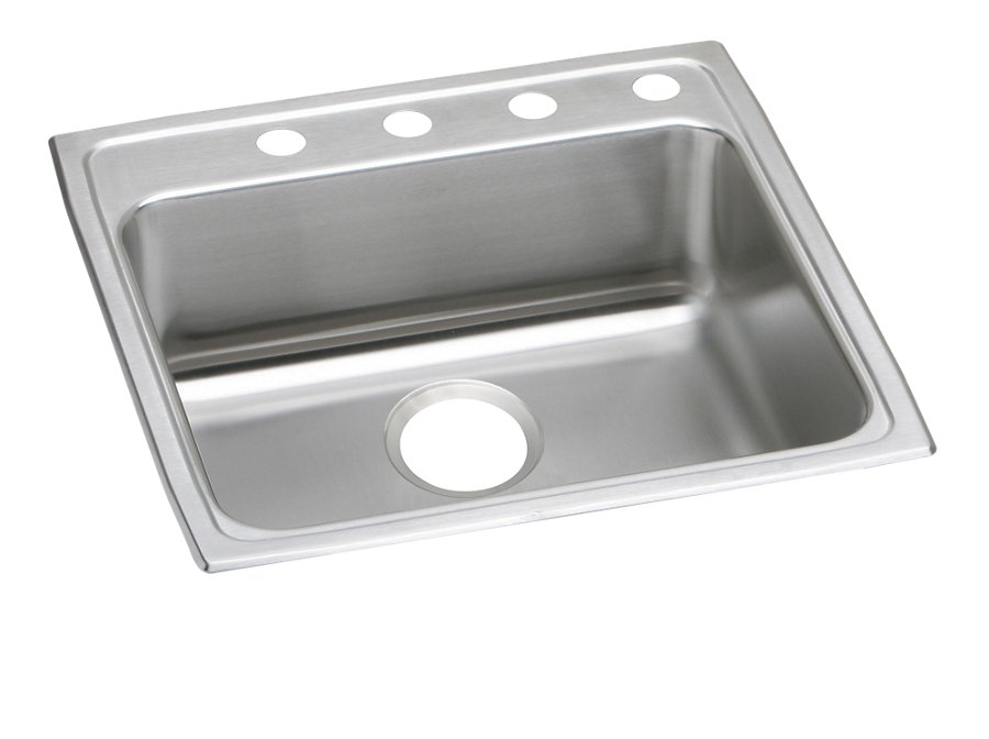 Lustertone® Classic Stainless Steel 22" x 22" x 4" Single Bowl Drop-in ADA Sink