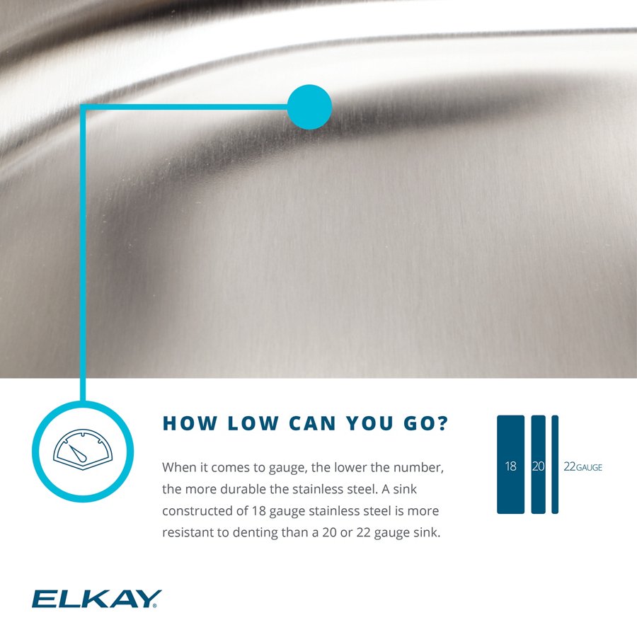 Lustertone® Classic Stainless Steel 22" x 22" x 5-1/2" Single Bowl Drop-in ADA Sink