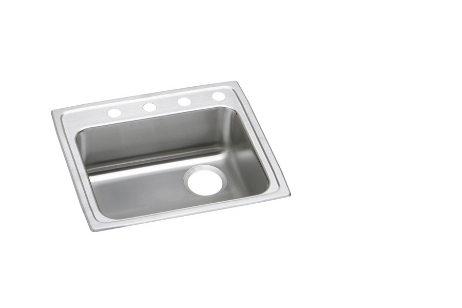 Lustertone® Classic Stainless Steel 25" x 21-1/4" x 6-1/2", Single Bowl Drop-in ADA Sink