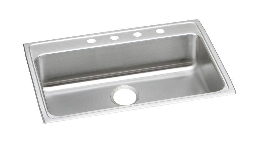 Lustertone® Classic Stainless Steel 31" x 22" x 5" Single Bowl Drop-in ADA Sink