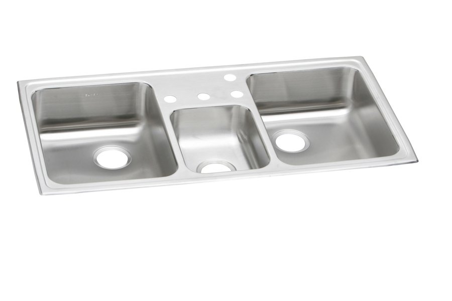 Celebrity® Stainless Steel 43" x 22" x 7-1/8" Triple Bowl Drop-in Sink