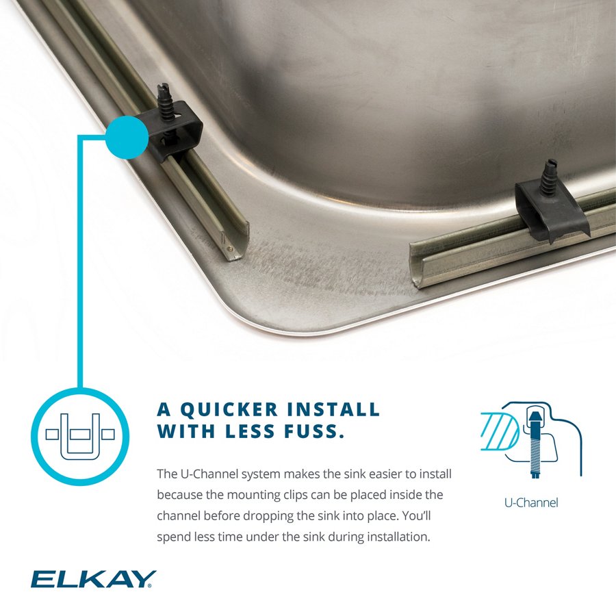Celebrity® Stainless Steel 17" x 20" x 7-1/8" Single Bowl Drop-in Sink