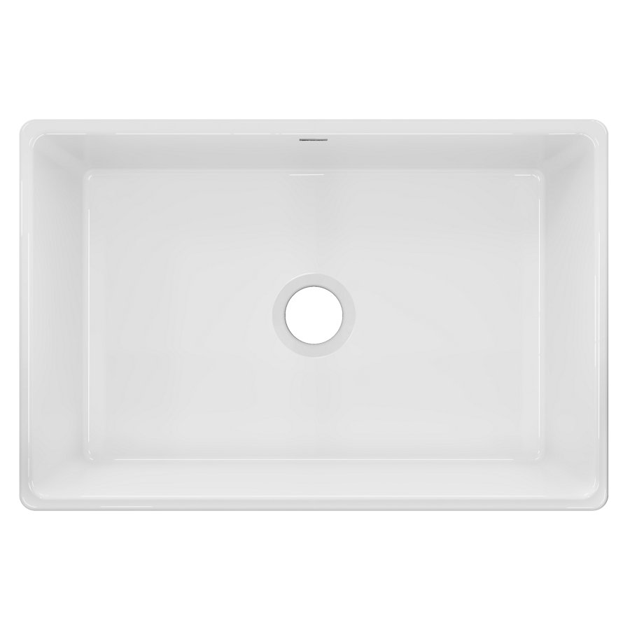 Fireclay 30" x 19-15/16" x 9-1/8" Single Bowl Farmhouse Sink