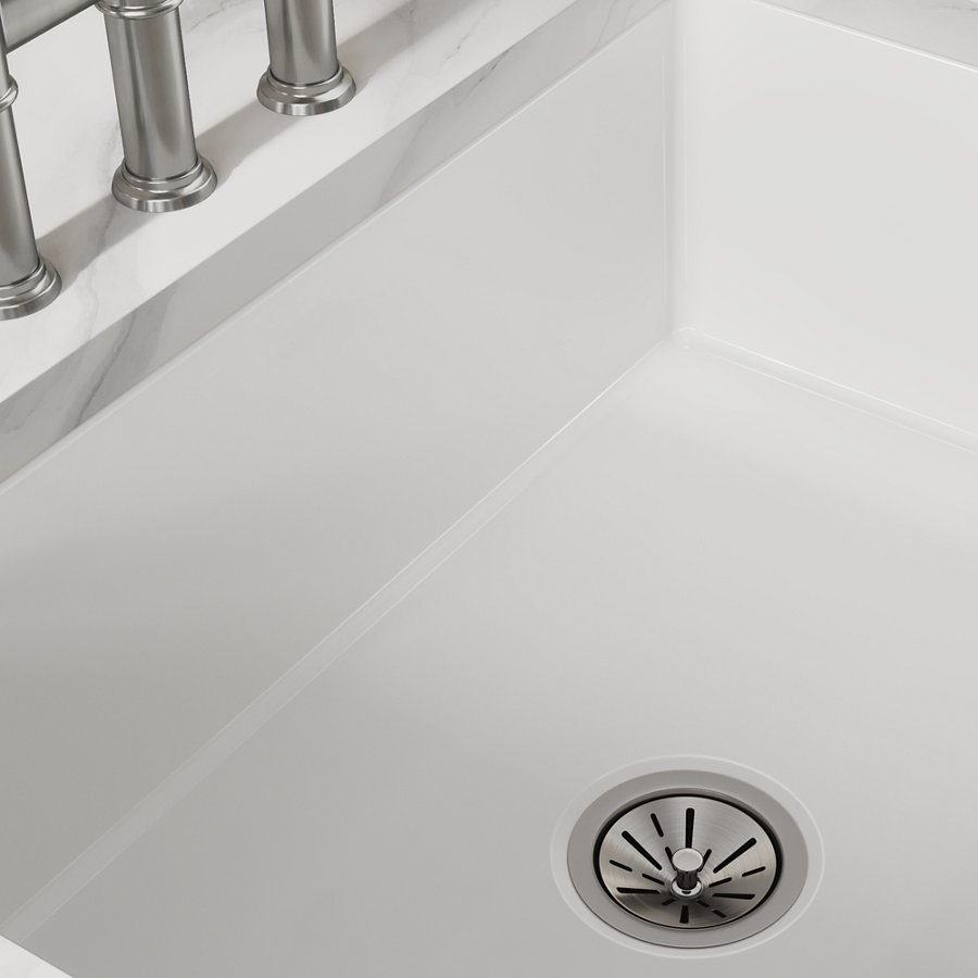 Fireclay 30" x 19-15/16" x 9-1/8" Single Bowl Farmhouse Sink