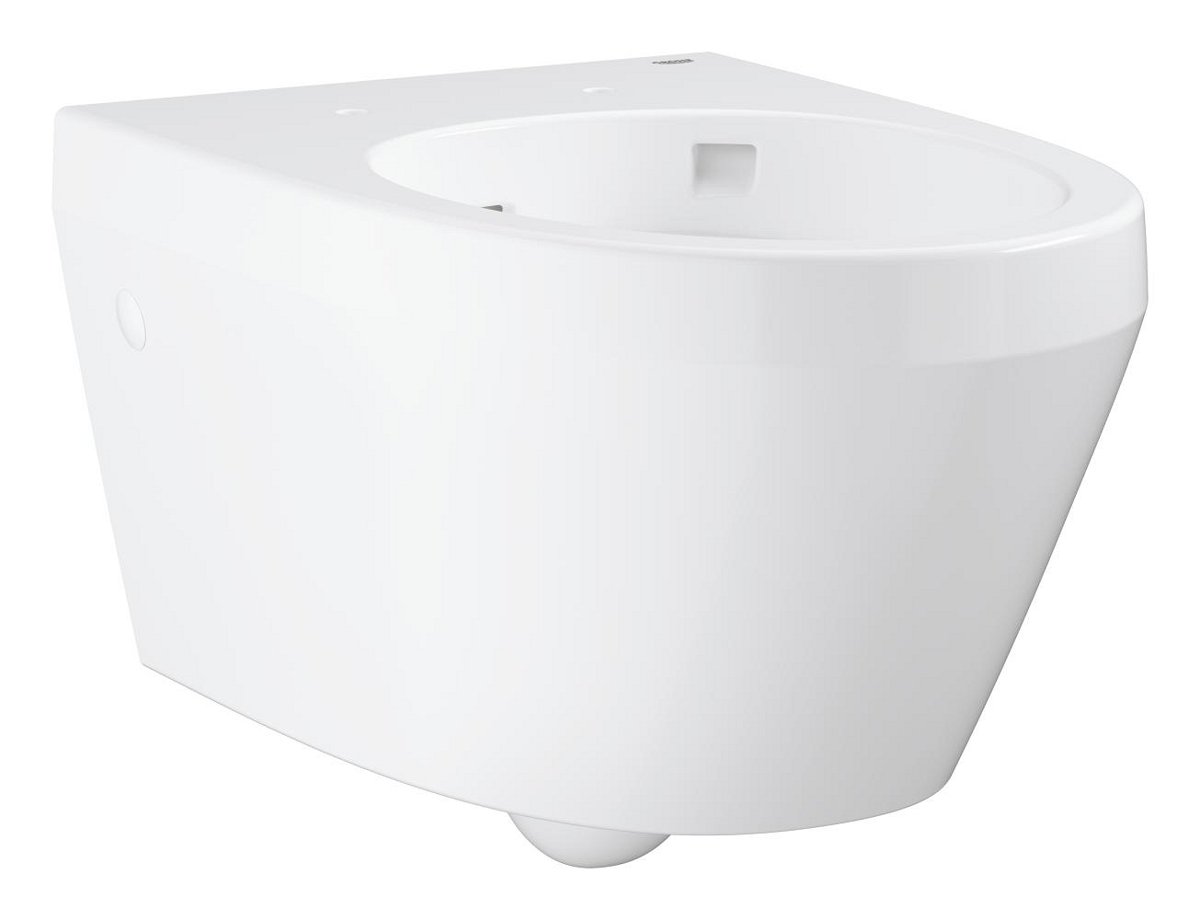 Wall hung toilet without seat and cover