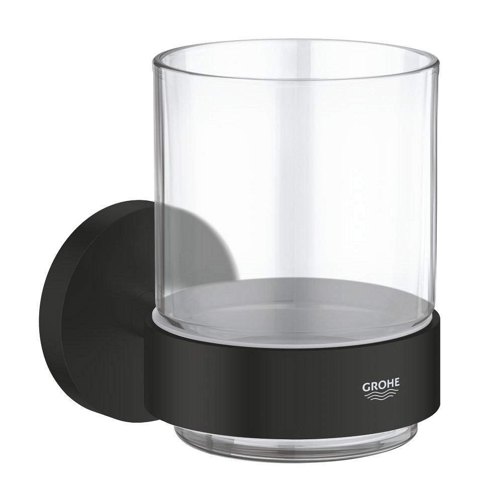 Crystal glass with holder