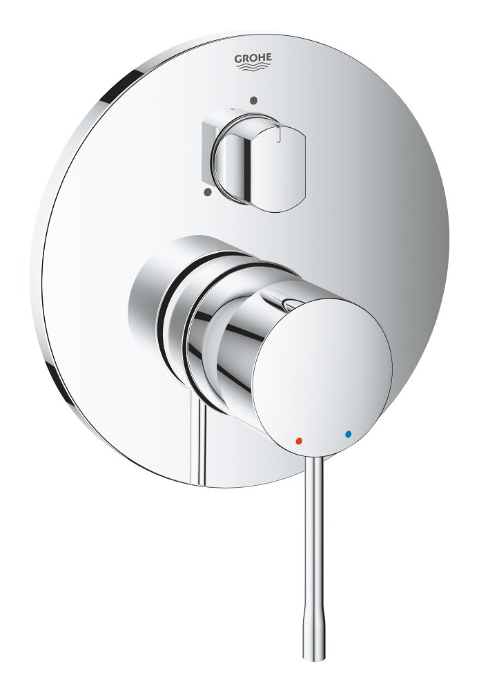 Single-lever mixer with 3-way diverter