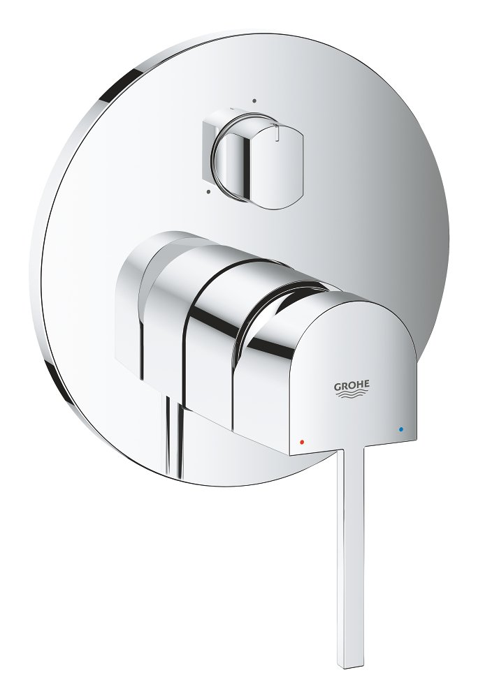 Single-lever mixer with 3-way diverter