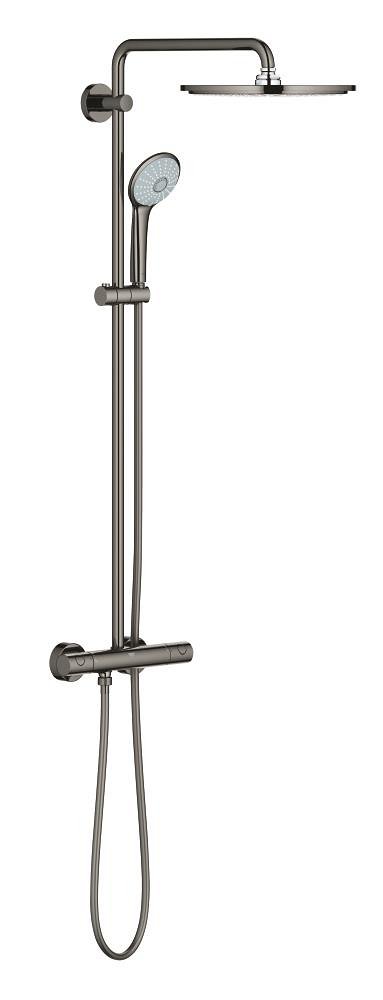Shower system with thermostatic mixer for wall mounting